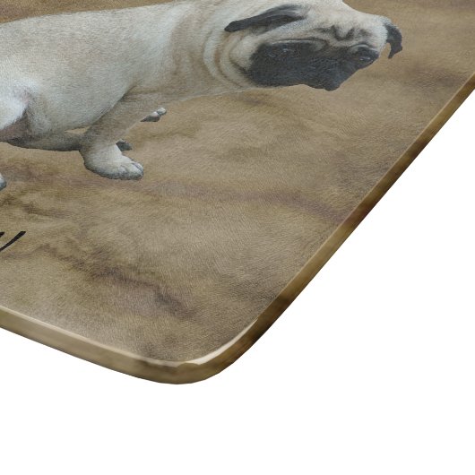 Fettes Mops-Ausschnitt-Brett Schneidebrett (Ecke)