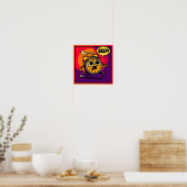 Fettes Pop-Art-Grafik: Alarmclock Ablaze mit BEEP! Poster (Küche)