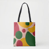 Fettes Retro-Abstraktes-Formen-Muster Tasche (Vorderseite)