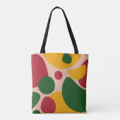 Fettes Retro-Abstraktes-Formen-Muster Tasche (Rückseite)
