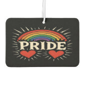 Fettes Retro-PRIDE-Regenbogen Autolufterfrischer (Rückseite)