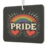 Fettes Retro-PRIDE-Regenbogen Autolufterfrischer (Links)