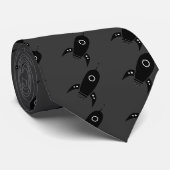 Fettes Retro-Raumschiff Schwarz Krawatte (Gerollt)
