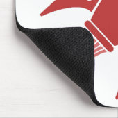 Fettes Retro Rocket-Schiffs-Rot Mousepad (Ecke)