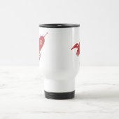 Fettes Retro Rocket-Schiffs-Rot Reisebecher (Mittel)
