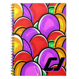 Fettes Retro-Welliges Pop-Art-Notizbuch mit indivi Notizblock