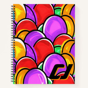 Fettes Retro-Welliges Pop-Art-Notizbuch mit indivi Notizblock