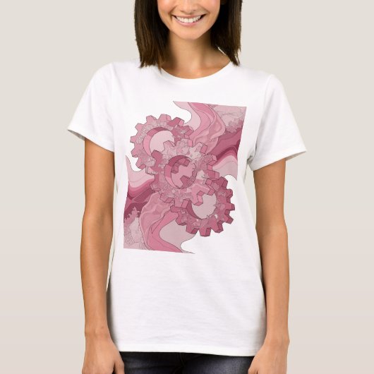 Fettes Rosa ABSTRACT ART Statement Design T-Shirt (Vorderseite)