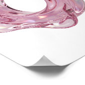 Fettes Rosa ABSTRACTE KUNST Grafikdesign Poster (Ecke)