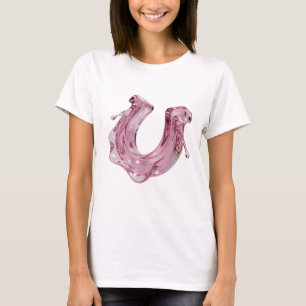 Fettes Rosa ABSTRACTE KUNST Grafikdesign T-Shirt