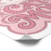 Fettes Rosa CAT MOM Fettes Design Poster (Ecke)