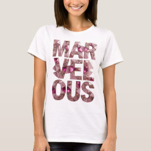 Fettes Rosa MARVELOUS Individuelles Design T-Shirt