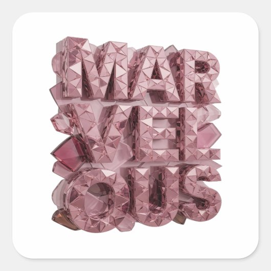 Fettes Rosa MARVELOUS Sticker Art (Vorderseite)