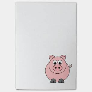 Fettes rosa Schwein Post-it Klebezettel