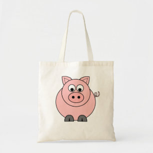 Fettes rosa Schwein Tragetasche
