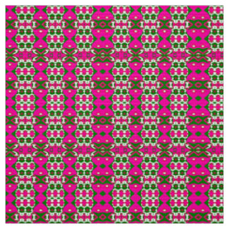 Fettes Rosa- und Grün geometrisches Retro-Muster Stoff
