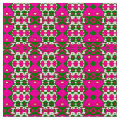 Fettes Rosa- und Grün geometrisches Retro-Muster Stoff (Nahaufnahme)