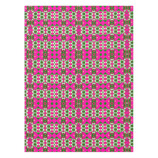 Fettes Rosa und grünes geometrisches Retro-Muster Tischdecke