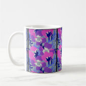 Fettes Rosa- und Lila-Windflower-Muster Retro Kaffeetasse (Links)
