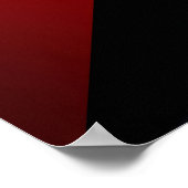 Fettes Rot, Marineblau, Geometrisches Abstract Poster (Ecke)
