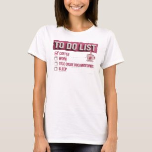 Fettes rotes COFFEE ARBEIT WAHRER KRIMI Kundenshir T-Shirt