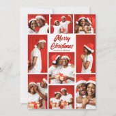 Fettes rotes Frohe Weihnachten Foto Collage 2025 (Vorderseite)