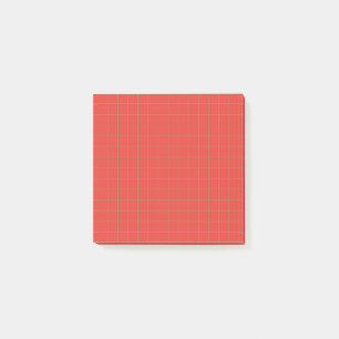 Fettes rotes kariertes Muster Raster Post-it Klebezettel