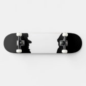 Fettes Schwarz mit klassischem Weiß stilvoll Skateboard (Horizontal)