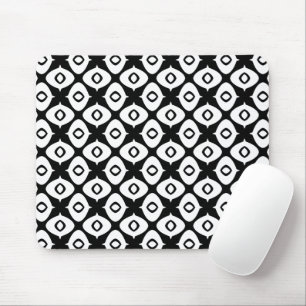 Fettes Schwarz-Weiß-Symmetrisches Arabeskenmuster Mousepad