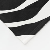 Fettes Schwarz-Weiß-Zebramuster Fleecedecke (Ecke)