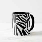 Fettes Schwarz-Weiß-Zebramuster Tasse (VorderseiteRechts)