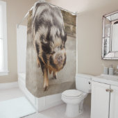 Fettes Schwein Duschvorhang (Beispiel)