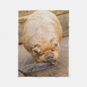 Fettes Schwein Fleecedecke (Vorderseite)