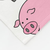 Fettes Schwein Fleecedecke (Ecke)