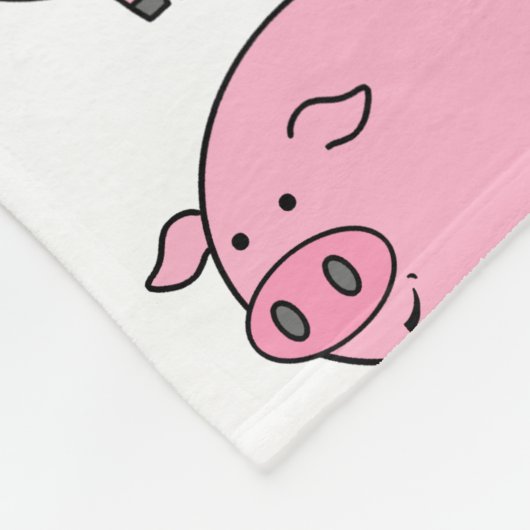 Fettes Schwein Fleecedecke (Ecke)