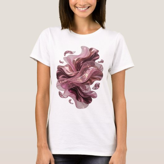 Fettes Silber ABSTRACT ART Grafik T-Shirt (Vorderseite)