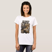 Fettes Silber LET IT BE Textdesign T-Shirt (Vorne ganz)