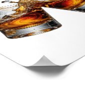 Fettes Silber WHISKY SPLASH Poster (Ecke)