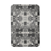 Fettes tropisches monochromes Blumenmuster Badematte (Vorderseite Vertikal)