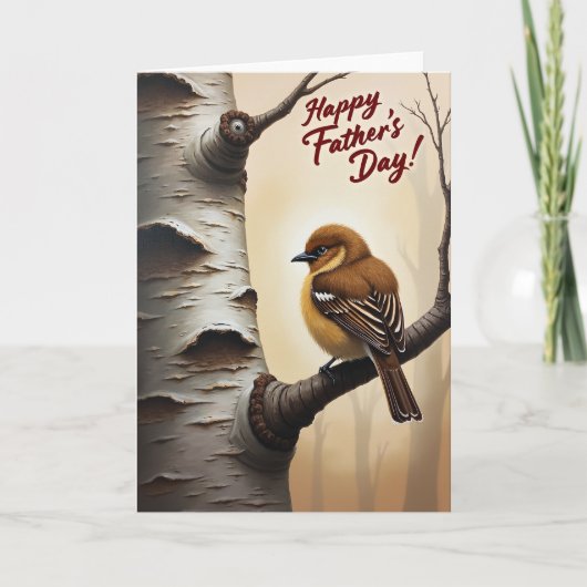 Fettes Vogel Vatertagskarte Karte (Vorderseite)