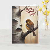 Fettes Vogel Vatertagskarte Karte (Gelbe Blume)
