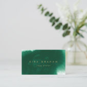 Fettfarbe| Smaragd| Kreditkarte Visitenkarte (Stehend Vorderseite)