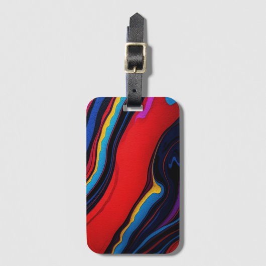 Fettfarben Abstrakt Gepäckanhänger (Vorderseite Vertikal)