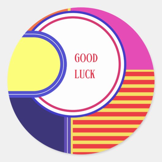 Fettfarben, feine grafische Gestaltplatte Runder Aufkleber (Vorderseite)