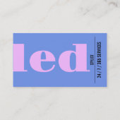 Fettfarben, großartige Typografie Visitenkarte (Rückseite)