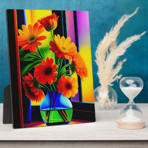 Fettfarben Künstlerisches Floral Bouquet Tabletop Fotoplatte