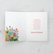 Fettfarbene Frühlingsblumen Geburtstag Karte (Innenseite)