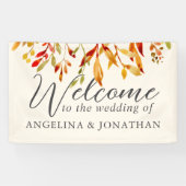 Fettfarbene Herbstblüte Cream Wedding Banner (Horizontal)