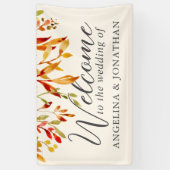 Fettfarbene Herbstblüte Cream Wedding Banner (Vertikal)