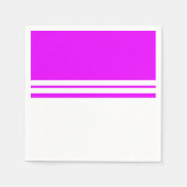 Fettfarbene, rosa, weiße Farbblockstreifen Serviette (Vorderseite)